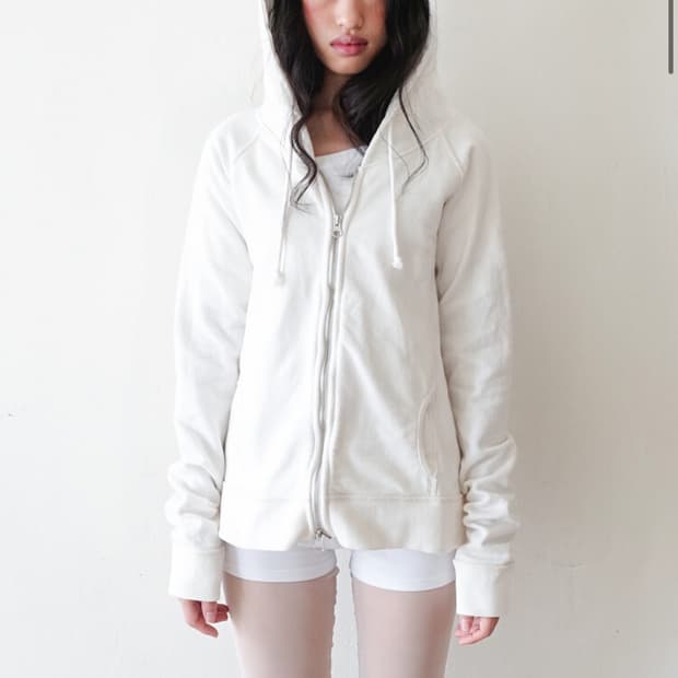 샵페어리 [fe.3] washed lily hoodie (ivory)