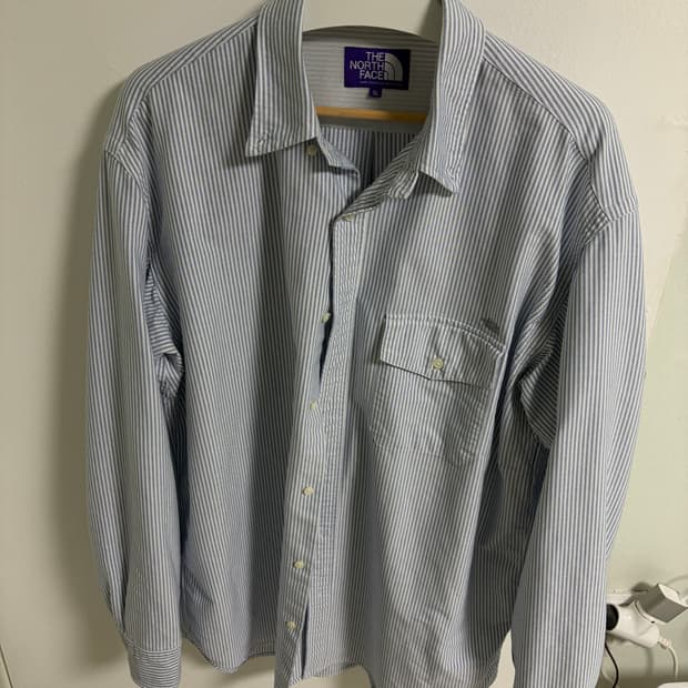 노스페이스 퍼플라벨 스트라이프 OX B.D셔츠