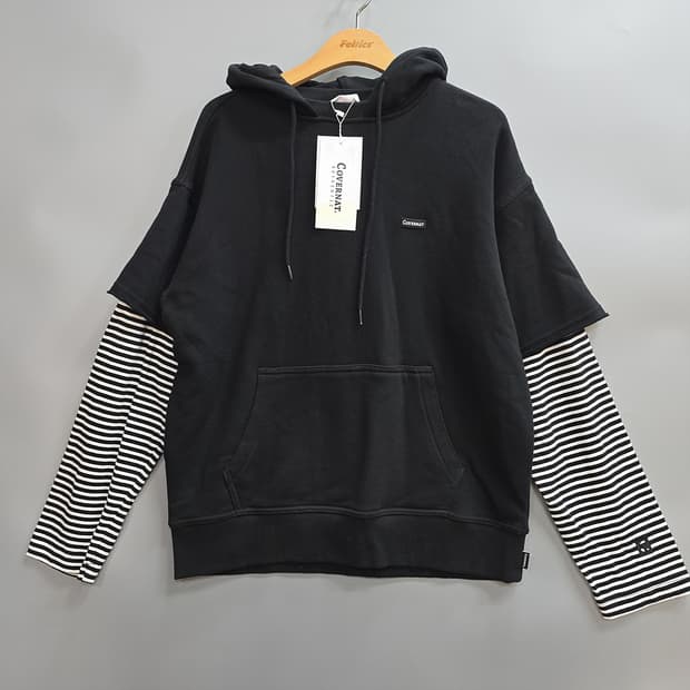 새제품)커버낫(COVERNAT) 레이어드 후드티 S