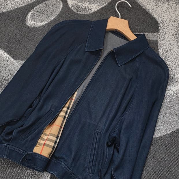 희귀매물> 버버리 데님 해링턴자켓 블루종 스윙자켓 55