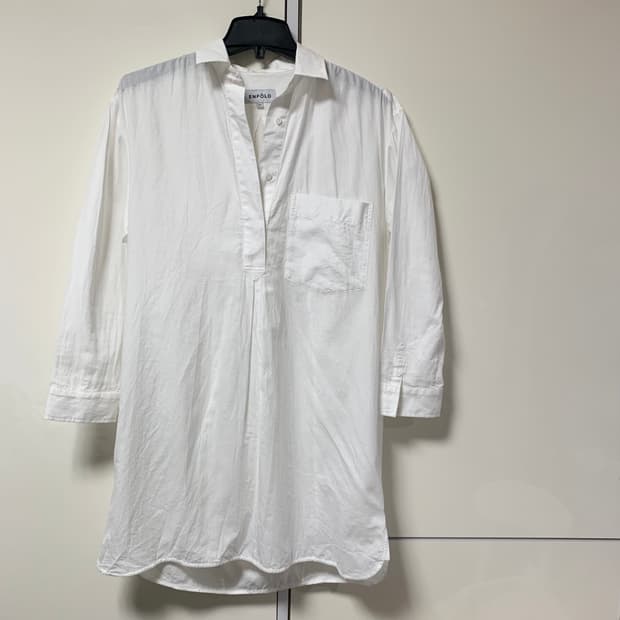 Enfold 화이트 롱 셔츠 38사이즈