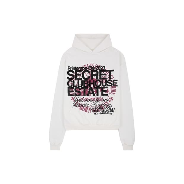 언본소사이어티 SECRET CLUBHOUSE ESTATE 후드 티셔츠