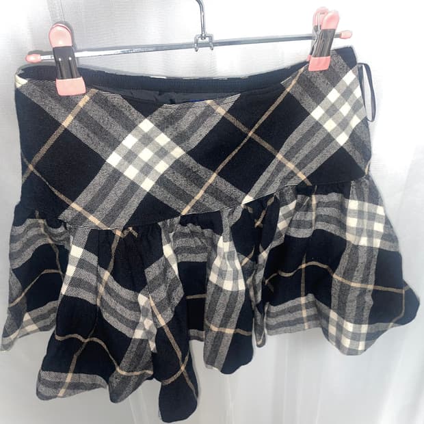 빈티지 버버리 체크 스커트