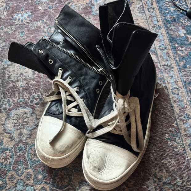 Rick Owens Ramones 스타일 하이탑