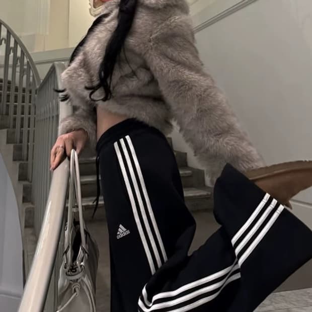 아디다스 테리 와이드 팬츠