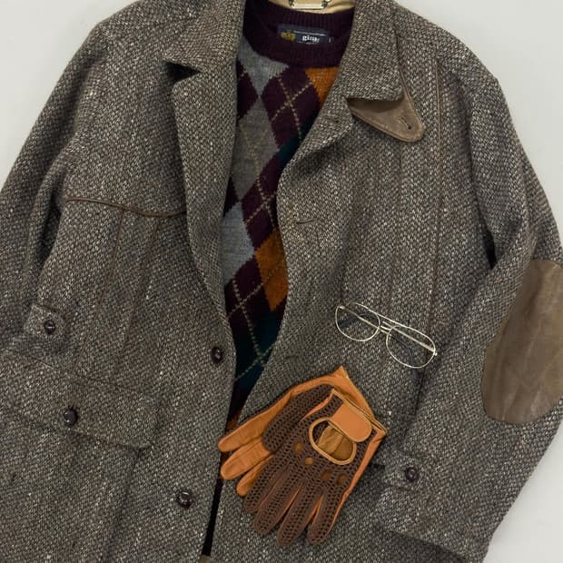 버버리 트위드 헌팅 자켓