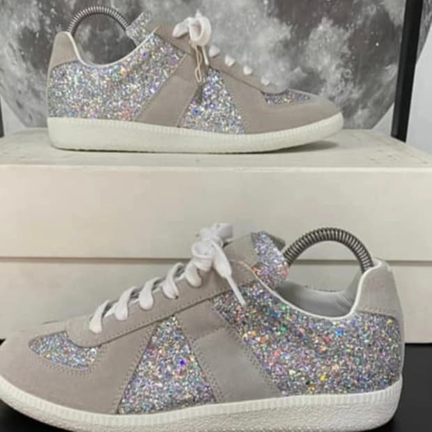 (정품)메종 마르지엘라 글리터 스니커즈 37사이즈(235-240)