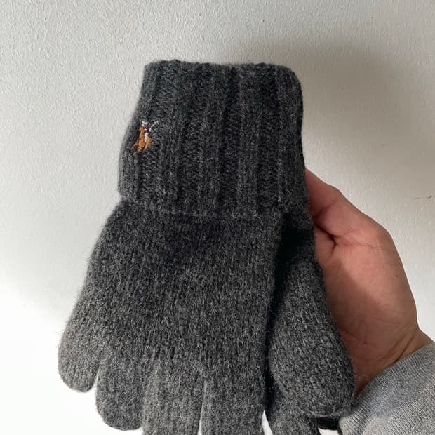 Vintage Polo Knit Wool Gloves