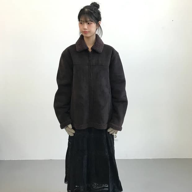 Nota Bene Shearling Style Boa Jacket