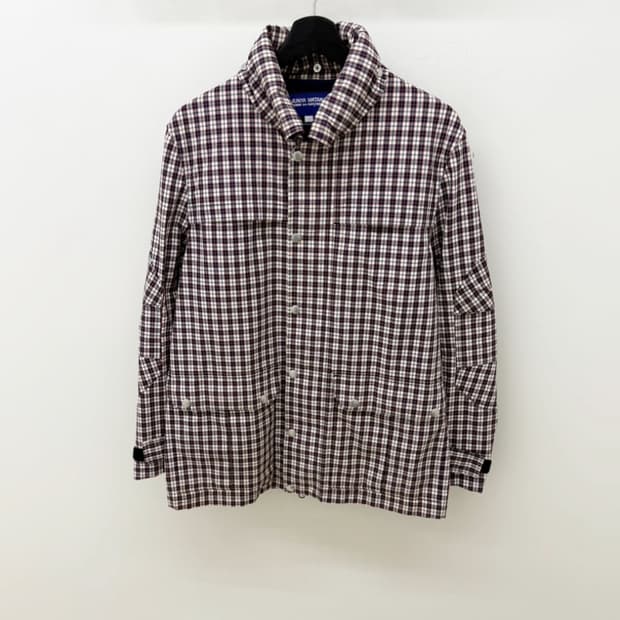 준야와타나베 체커보드 유틸리티 블루종 자켓