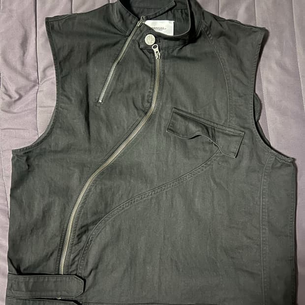 노매뉴얼 커브드 베스트 워시드 블랙 L