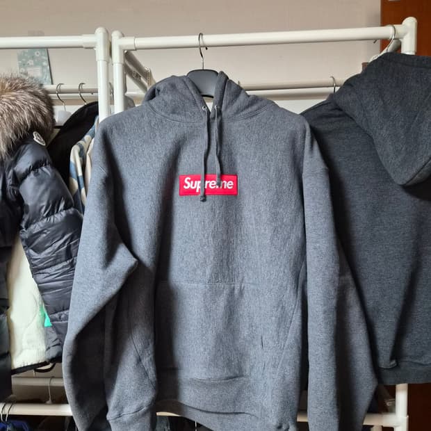 21FW 슈프림 박스로고 차콜