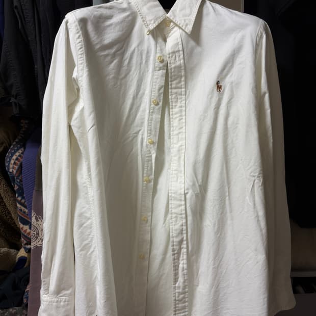 폴로 옥스포드 셔츠 화이트 클래식핏 M