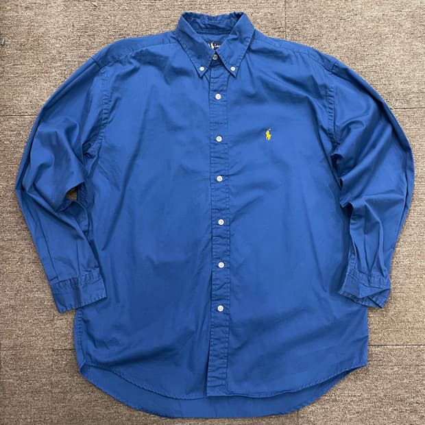 (L) POLO 폴로 랄프로렌 솔리드 셔츠 블레이크 