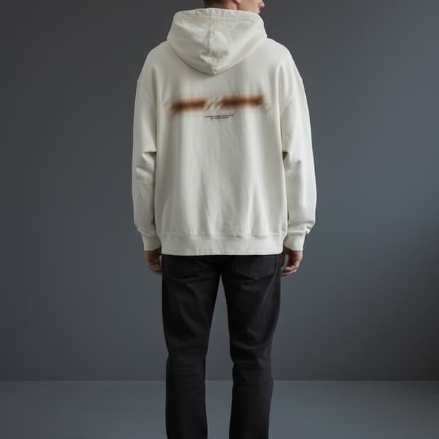 50/ 솔리드옴므 23-24FW 백스프레드 후드티