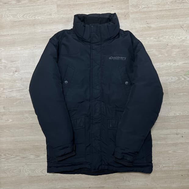 디스커버리 아웃도어 덕다운 스탠드넥 롱패딩 점퍼 [블랙] L/100