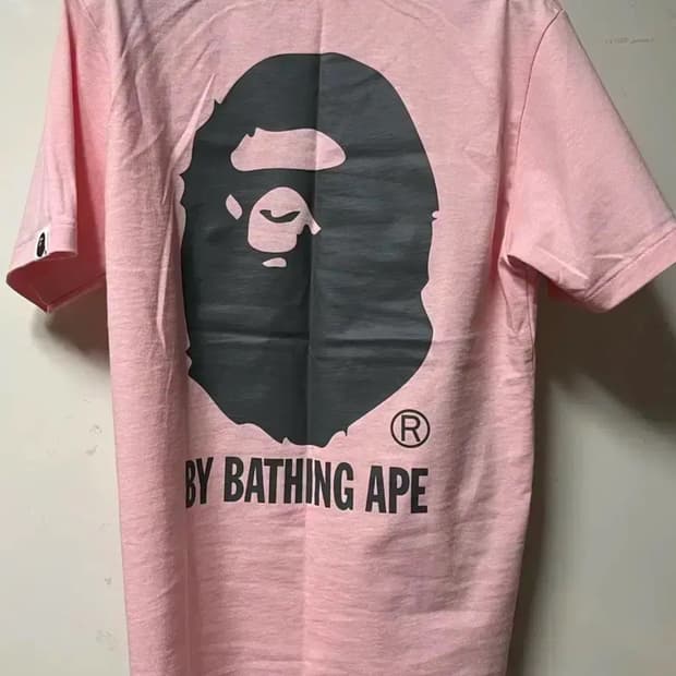 베이프 핑크 헤드 원포인트 티셔츠 우먼 xs