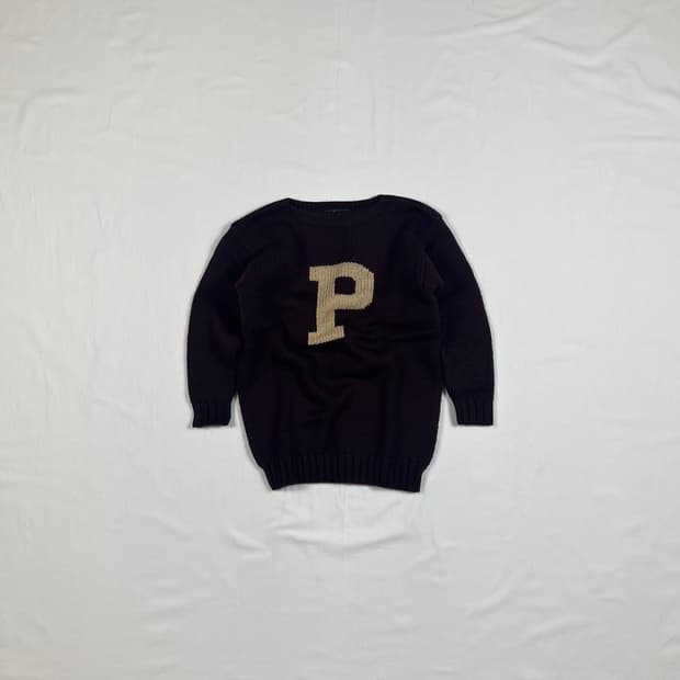 90‘s 폴로랄프로렌 키즈 p 로고 니트 스웨터