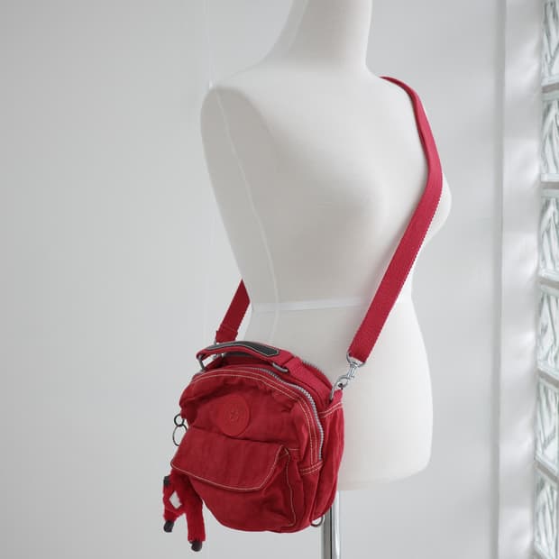 Kipling red cross bag