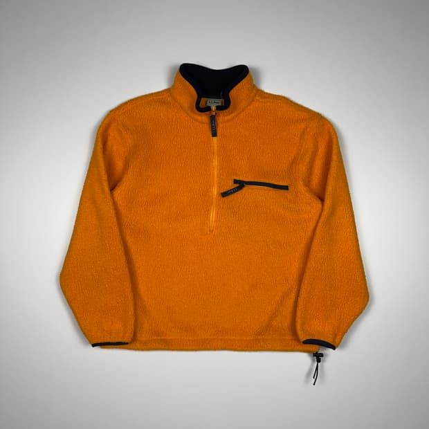 (105) 80s 엘엘빈 헤비 플리스 풀오버 옐로우