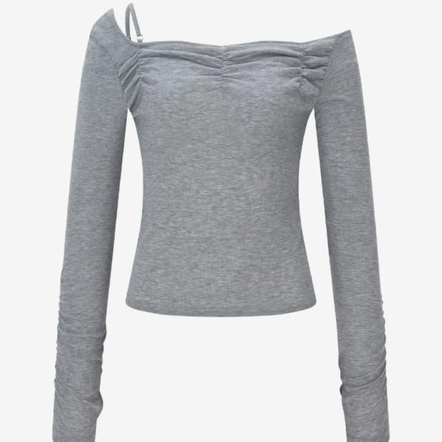 플리즈노팔로우 26ss 셔링 롱슬리브