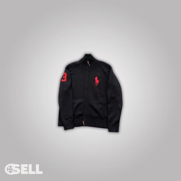 폴로 빅포니 니트집업