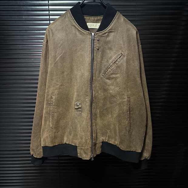 노운 브라운 갈색 빈티지 스웨이드 봄버 블루종 항공 점퍼 ma-1 가죽