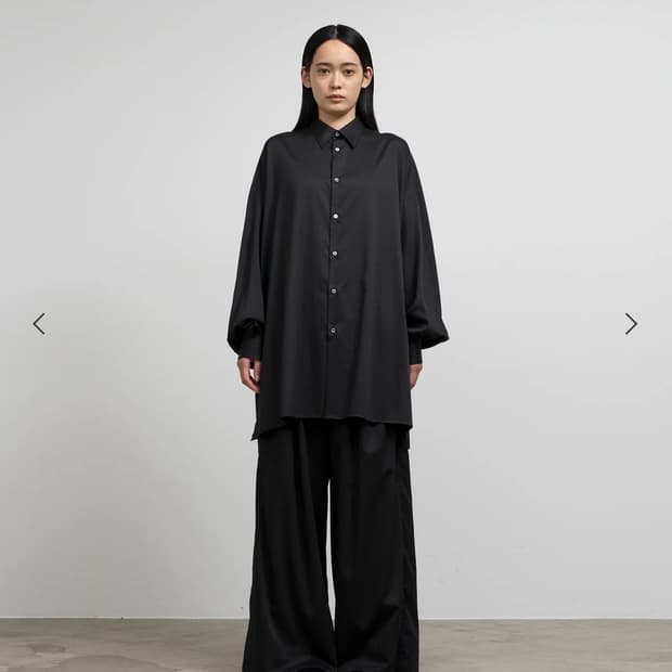 그라프페이퍼 슬릿 레귤러 카라 셔츠 
