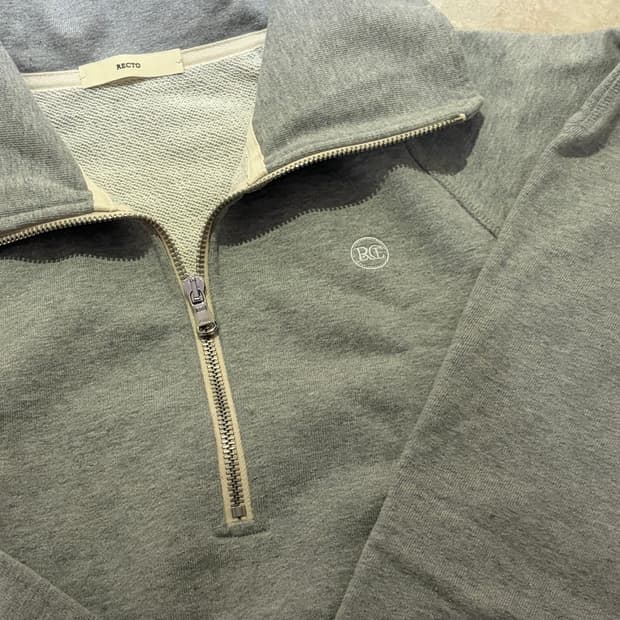 렉토 로고 집업 맨투맨