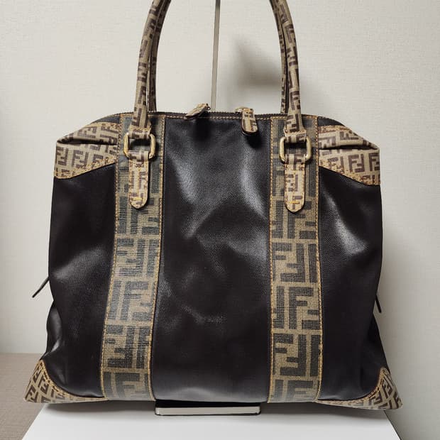 정품 펜디 쥬카 진브라운 토트백 