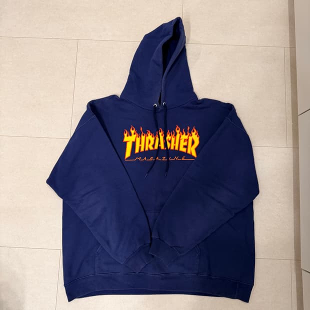 트래셔 매거진 후드 네이비