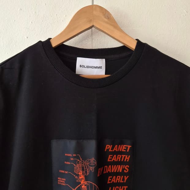 솔리드옴므 남성 패치워크반팔티셔츠 46사이즈