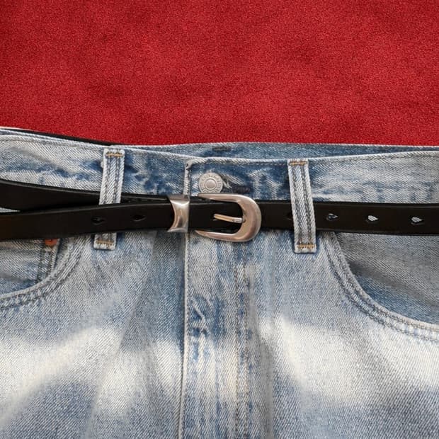 빈티지 러스틱 소가죽벨트