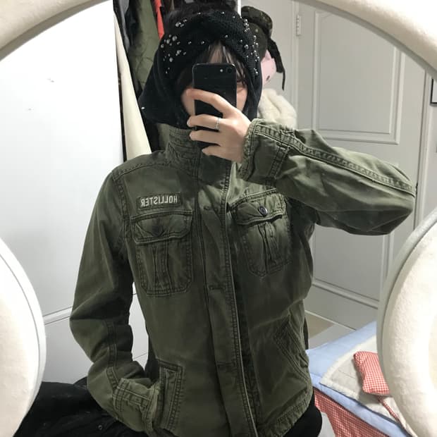 더블포켓 홀리스터 하이넥 자켓