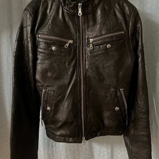 크롬하츠맛 일본 빈티지 램스킨 아티잔 레더자켓 M