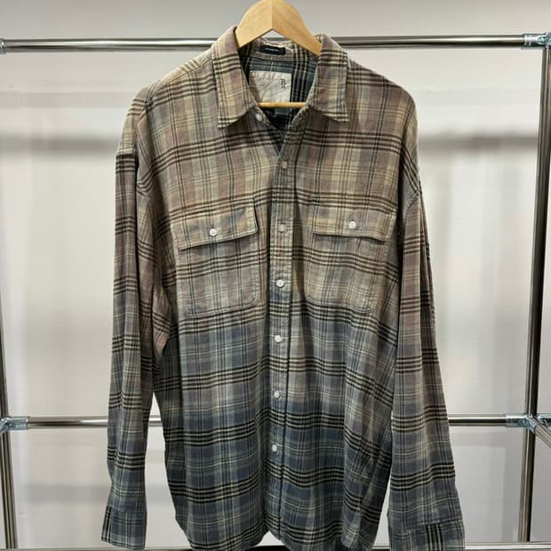 R13 — Drop Neck Shirt Ombre Bleached