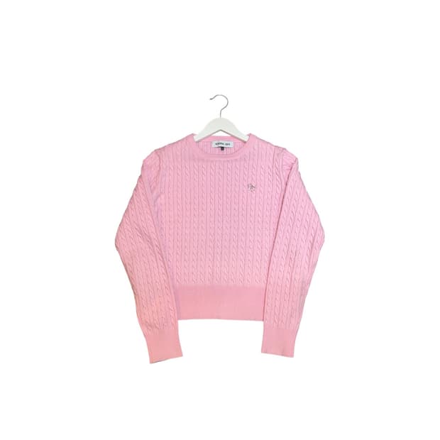 제너럴아이디어 여성 꽈배기 니트 스웨터 M