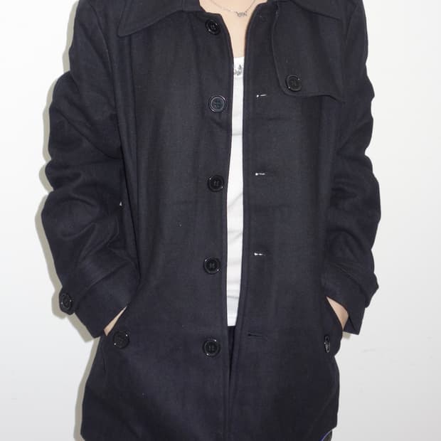 •넘버나인 클래식 블랙 코트