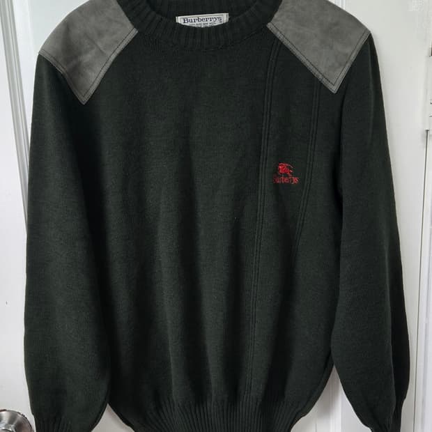 90's 버버리 코만도 울 니트