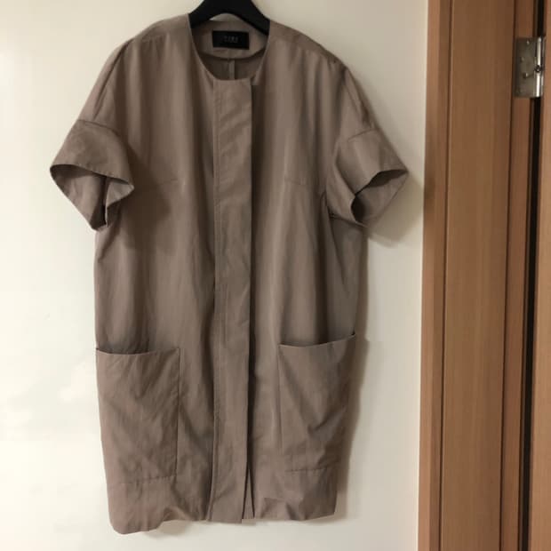한섬 TIME 타임 바스락 반팔 자켓 하객룩 출근룩 올드머니룩 결혼식