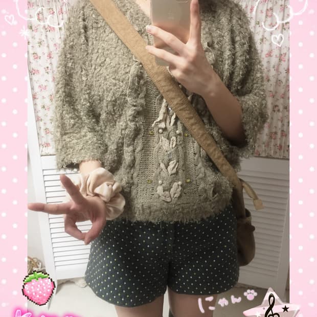 빈티지 도트 숏팬츠