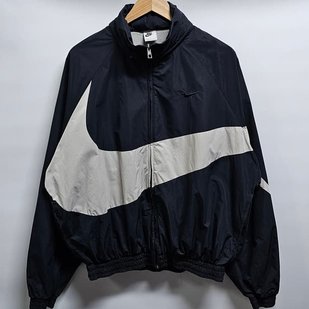 나이키 빅 스우시 블랙 바람막이 자켓 L