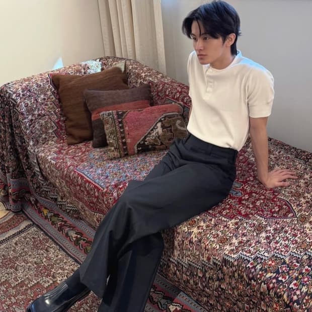 [S,M,L,XL]르메르 26ss RIB HENLEY 헨리 탑/밀크