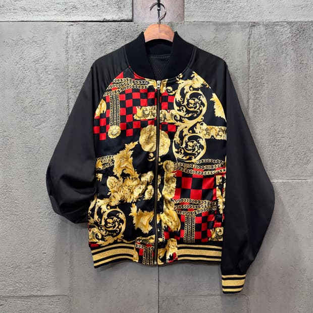 바로크 패턴 블루종 자켓 (XL) 