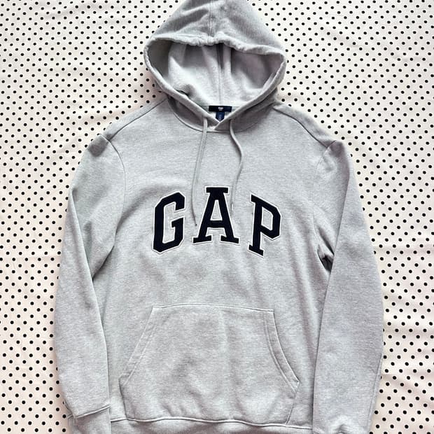  갭 그레이 후드티