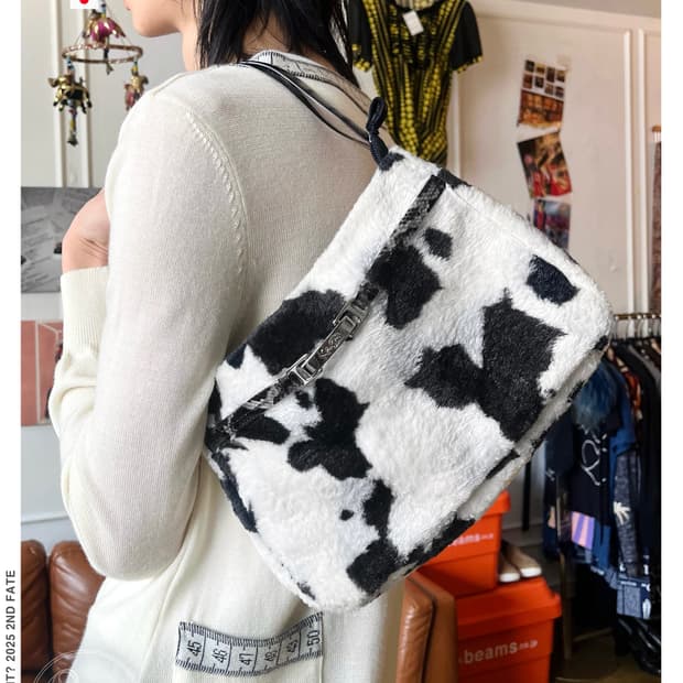 KANSAI YAMAMOTO Milk Cow Faux Fur Bag