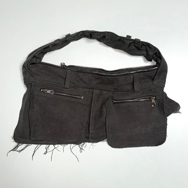 odlyworkshop charcoal denim trouser bag