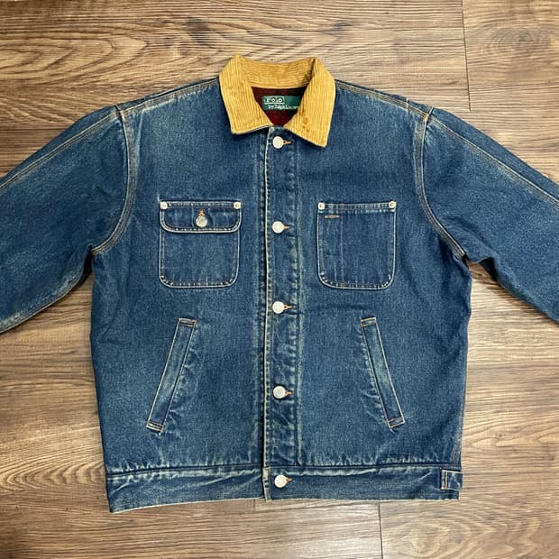 90s 폴로 덩가리 데님 워크 자켓