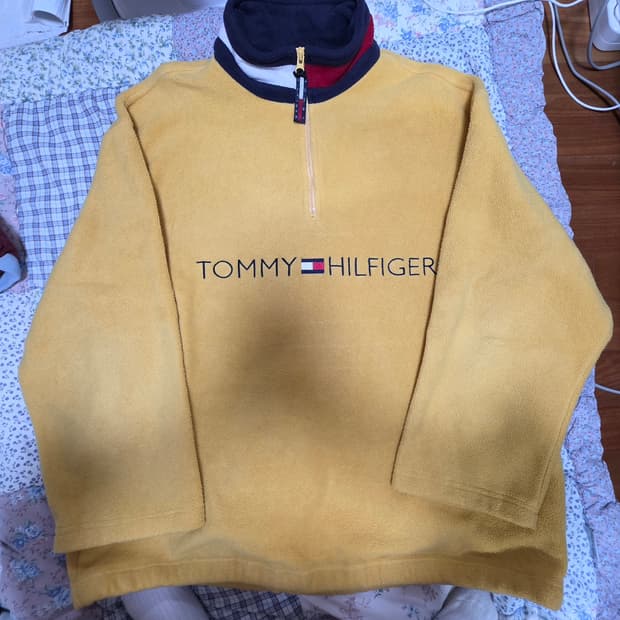 타미힐피거 올드스쿨 빈티지 아노락 반집업 후리스