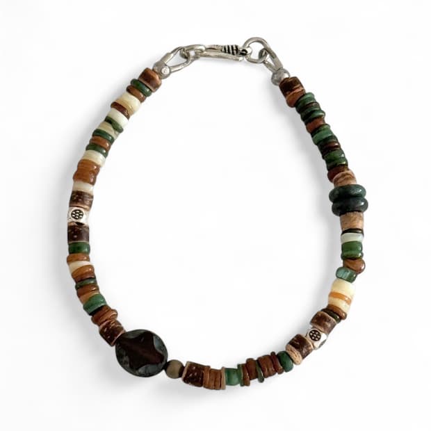 에버그린 쉘 믹스 원석 팔찌